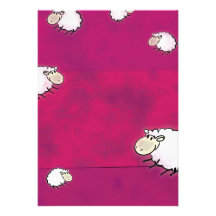cute little sheep personalized announcements