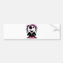 cute little zombie girly bumper stickers