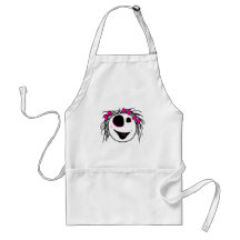 cute little zombie girly head aprons