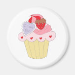 Cute Love Cupcake Refrigerator Magnet