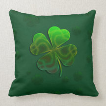 Cute Lucky Shamrocks Throw Pillows
