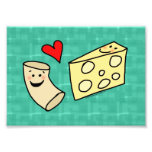 Cute Macaroni Loves Cheese Art Print Photograph