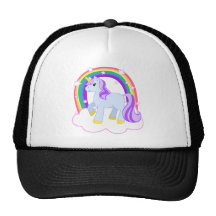 Cute Magical Unicorn with rainbow (Customisable!) Trucker Hat