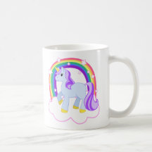 Cute Magical Unicorn with rainbow (Customisable!) Mug