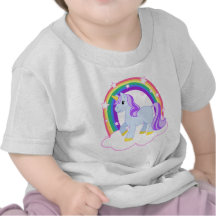Cute Magical Unicorn with rainbow (Customisable!) T-shirt