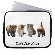 Cute Maine Coon Kitten laptop sleeve