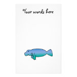Cute manatee personalized stationery