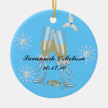 Cute Married; Our First Christmas Christmas Ornaments