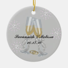 Cute Married; Our First Christmas Christmas Ornaments