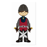 Cute Mediaeval Knight Bookmark Business Card Templates