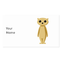 Cute Meerkat. Business Card Templates