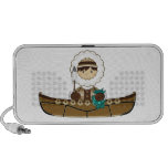 Cute Mini Inuit Fisherman in Kayak Speaker