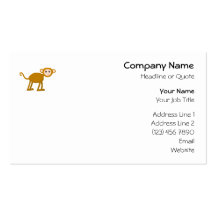 Cute Monkey. Business Card Template