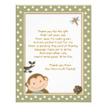 Cute Monkey Green/Brown Thank you cards Personalized Announcements