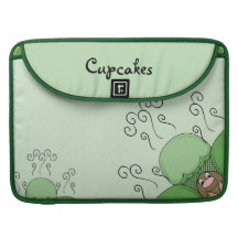 Cute Monster With Green Frosted Cupcakes MacBook Pro Sleeve