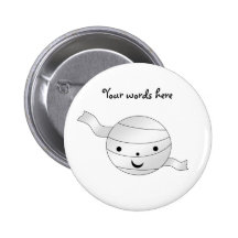 Cute mummy pinback button