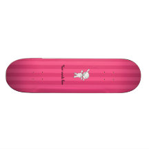 Cute mummy pink stripes skate board deck
