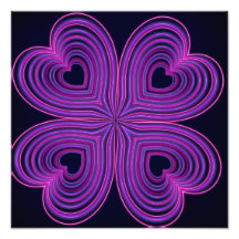 Cute Neon Girly Purple Heart Photograph