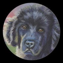 Cute Newfoundland Puppy Dog Art - stickers