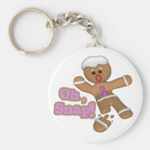 cute oh, snap gingerbread man cookie keychains