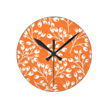 Cute orange autumn fruits Wall Clock