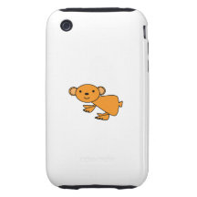 Cute orange koala iPhone 3 tough cases