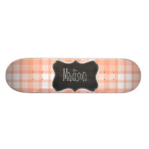 Cute Orange Plaid; Vintage Chalkboard Skateboards
