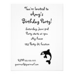Cute orca whale custom invitation