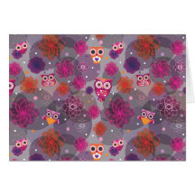 Cute owl design note card