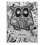 cute owl spiral note book
