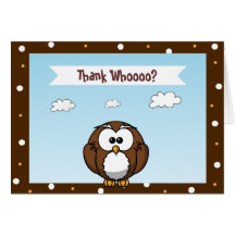 Cute Owl Thank You Cards