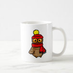 Cute owl with winter hat and scarf mugs