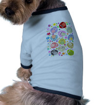 Cute Owls and Flowers pattern Doggie Shirt