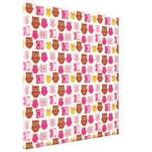 Cute Owls Canvas Print