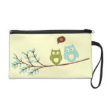 Cute Owls in Love Wristlet Bagettes Bag