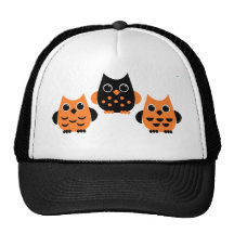 Cute Owls say BOO! Hats