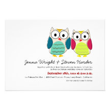 Cute Owls Wedding Invitation