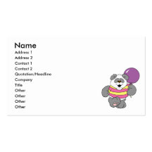 Cute Panda Bear with Balloon Business Cards