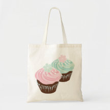 Cute Pastel Frosted Cupcakes Bags