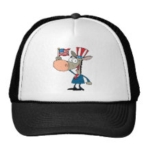 cute patriotic donkey cartoon democrat hat