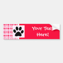 Cute Paw Print Bumper Sticker