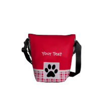 Cute Paw Print Messenger Bag