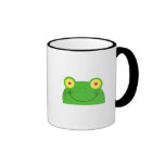 cute peeking cartoon frog froggy face coffee mugs