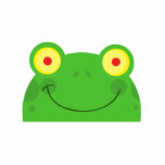 cute peeking cartoon frog froggy face cut outs