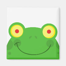 cute peeking cartoon frog froggy face magnet