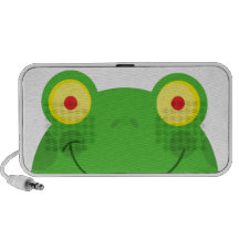 cute peeking cartoon frog froggy face travel speaker