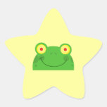 cute peeking cartoon frog froggy face sticker