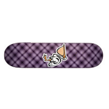 Cute Pelican; Purple Skateboard
