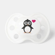 Cute penguin cartoon baby pacifier