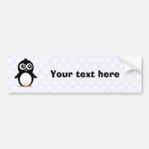 Cute penguin cartoon bumper sticker